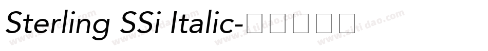 Sterling SSi Italic字体转换